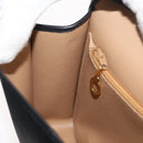 Christian Dior Trotter Canvas Shoulder Bag PVC Black Gold Auth 178171-21