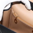 Christian Dior Trotter Canvas Shoulder Bag PVC Black Gold Auth 178171-22