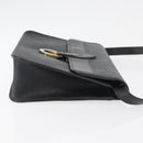 Christian Dior Trotter Canvas Shoulder Bag PVC Black Gold Auth 178171-3