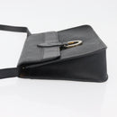 Christian Dior Trotter Canvas Shoulder Bag PVC Black Gold Auth 178171-4