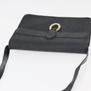 Christian Dior Trotter Canvas Shoulder Bag PVC Black Gold Auth 178171-6