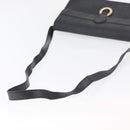 Christian Dior Trotter Canvas Shoulder Bag PVC Black Gold Auth 178171-7