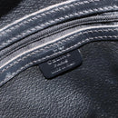 CELINE Macadam Canvas Hand Bag PVC Leather Black Gold Auth 178172A-17