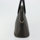 CELINE Macadam Canvas Hand Bag PVC Leather Black Gold Auth 178172A-4