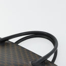CELINE Macadam Canvas Hand Bag PVC Leather Black Gold Auth 178172A-8