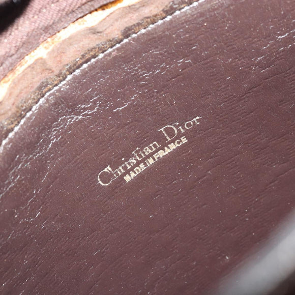 Christian Dior Trotter Canvas Shoulder Bag Brown Gold Auth 178175