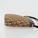 Christian Dior Trotter Canvas Shoulder Bag Brown Gold Auth 178175-4