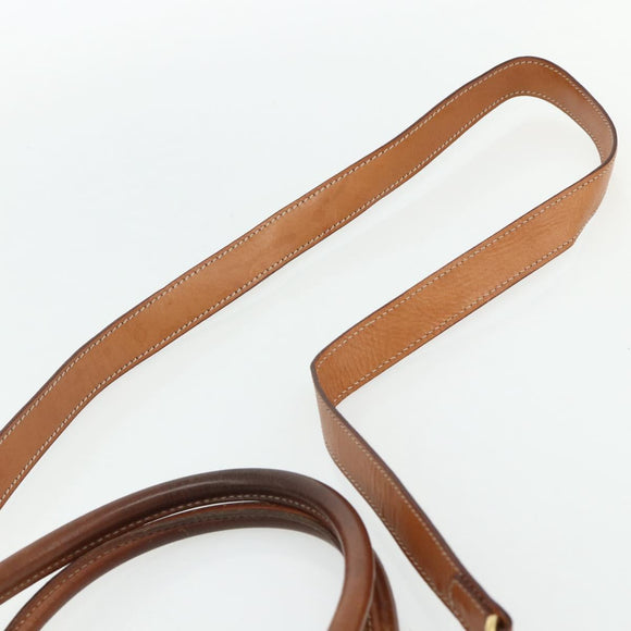 CELINE Macadam Canvas Hand Bag PVC Leather 2way Brown Gold Auth 178176