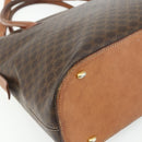 CELINE Macadam Canvas Hand Bag PVC Leather 2way Brown Gold Auth 178176-19