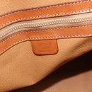 CELINE Macadam Canvas Hand Bag PVC Leather 2way Brown Gold Auth 178176-20