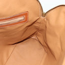 CELINE Macadam Canvas Hand Bag PVC Leather 2way Brown Gold Auth 178176-21