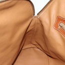 CELINE Macadam Canvas Hand Bag PVC Leather 2way Brown Gold Auth 178176-22