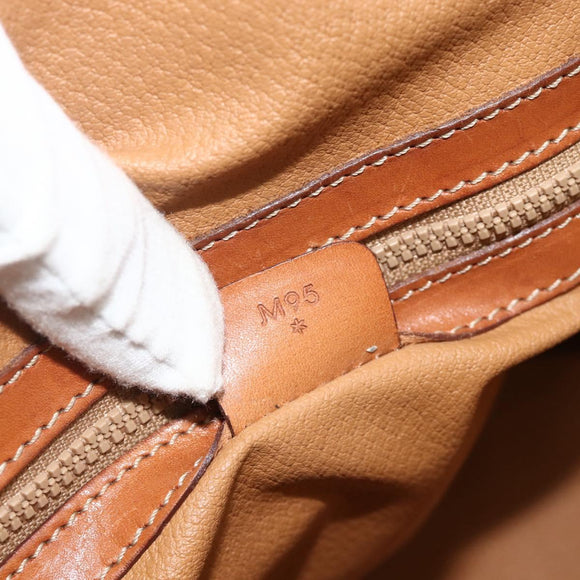 CELINE Macadam Canvas Hand Bag PVC Leather 2way Brown Gold Auth 178176
