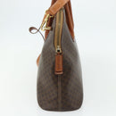 CELINE Macadam Canvas Hand Bag PVC Leather 2way Brown Gold Auth 178176-3