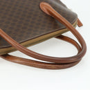 CELINE Macadam Canvas Hand Bag PVC Leather 2way Brown Gold Auth 178176-7