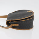 Christian Dior Honeycomb Canvas Shoulder Bag PVC Black Gold Auth 178180-5