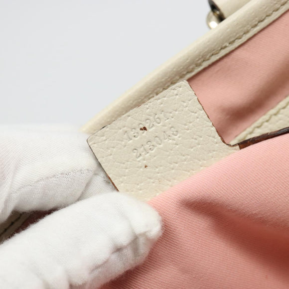 GUCCI GG Canvas Sherry Line Hand Bag Pink Gold 139261 Auth 178183