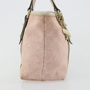 GUCCI GG Canvas Sherry Line Hand Bag Pink Gold 139261 Auth 178183-5