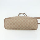 GUCCI GG Supreme Tote Bag PVC 2way Beige Gold 353440 Auth 178185-5