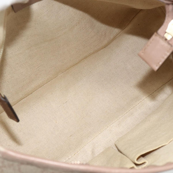 GUCCI GG Supreme Tote Bag PVC 2way Beige Gold 353440 Auth 178185