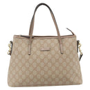 GUCCI GG Supreme Tote Bag PVC 2way Beige Gold 353440 Auth 178185-13