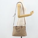 GUCCI GG Supreme Tote Bag PVC 2way Beige Gold 353440 Auth 178185-24