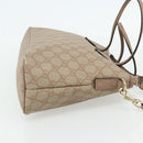 GUCCI GG Supreme Tote Bag PVC 2way Beige Gold 353440 Auth 178185-4