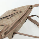 GUCCI GG Supreme Tote Bag PVC 2way Beige Gold 353440 Auth 178185-6