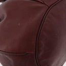 CARTIER Must Line Purse Shoulder Bag Leather Bordeaux Gold Auth 178187-11