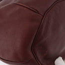 CARTIER Must Line Purse Shoulder Bag Leather Bordeaux Gold Auth 178187-13