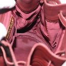 CARTIER Must Line Purse Shoulder Bag Leather Bordeaux Gold Auth 178187-18