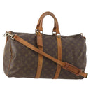 LOUIS VUITTON Monogram Keepall Bandouliere 45 Boston Bag M41418 LV Auth 178190-1