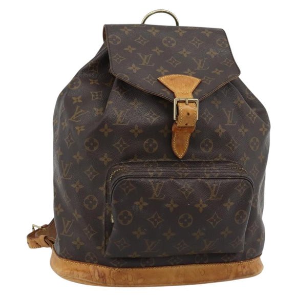 LOUIS VUITTON Monogram Montsouris GM Rugzak M51135 LV Auth 178192