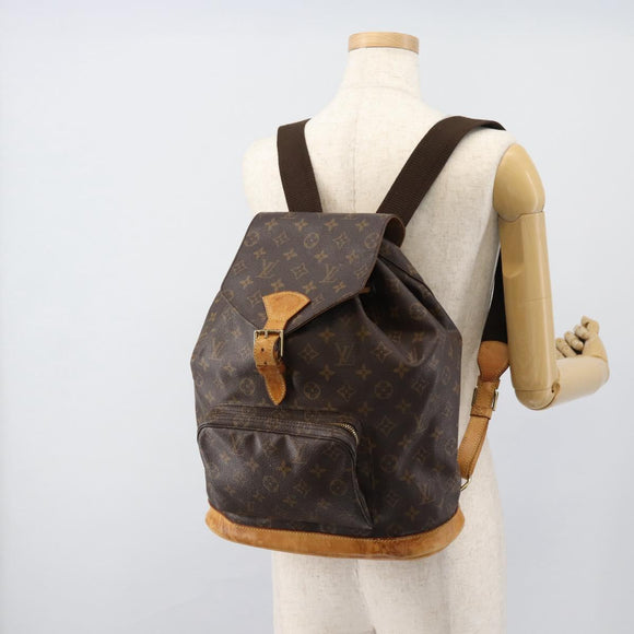 LOUIS VUITTON Monogram Montsouris GM Rugzak M51135 LV Auth 178192