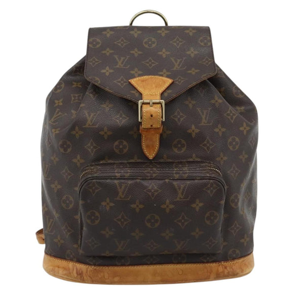 LOUIS VUITTON Monogram Montsouris GM Rugzak M51135 LV Auth 178192