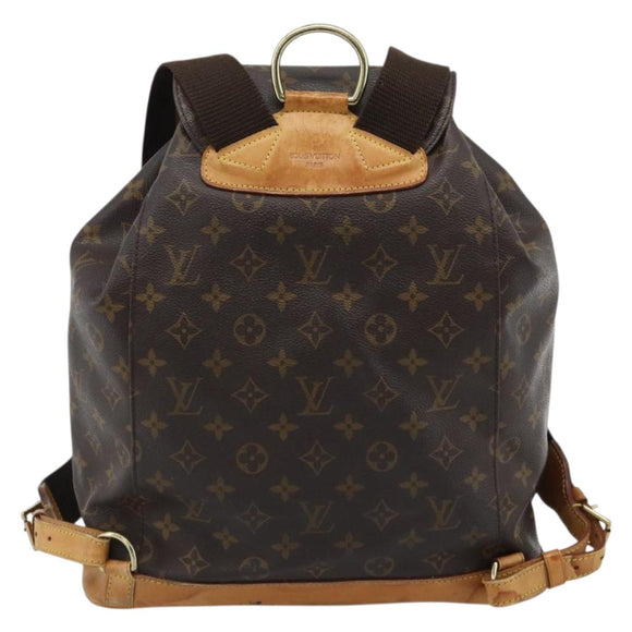 LOUIS VUITTON Monogram Montsouris GM Rugzak M51135 LV Auth 178192