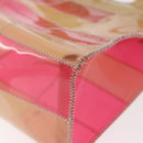 CHANEL Choco Bar Tote Bag Vinyl Beige CC Auth 178201-14
