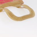 CHANEL Choco Bar Tote Bag Vinyl Beige CC Auth 178201-7
