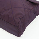 PRADA Chain Tote Bag Nylon Purple Gold Auth 178202-9
