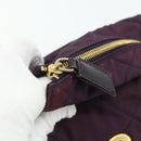 PRADA Chain Tote Bag Nylon Purple Gold Auth 178202-10