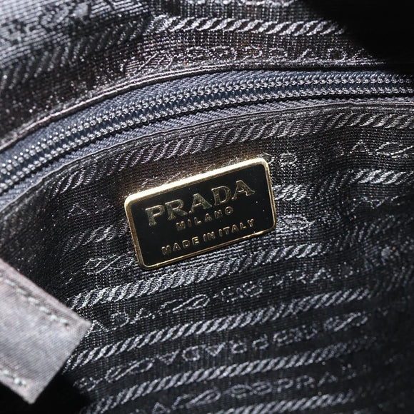 PRADA Chain Tote Bag Nylon Purple Gold Auth 178202