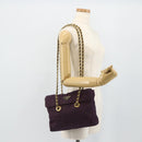 PRADA Chain Tote Bag Nylon Purple Gold Auth 178202-23