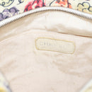 CHANEL Hand Bag Canvas White Silver CC Auth 178204A-17