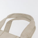 CHANEL Choco Bar Handtas Leer Wit Zilveren CC Auth 178206-8