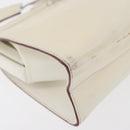 PRADA Hand Bag Leather White Silver Auth 178207-13