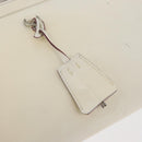 PRADA Hand Bag Leather White Silver Auth 178207-15