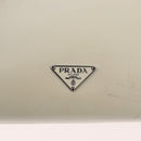 PRADA Hand Bag Leather White Silver Auth 178207-16