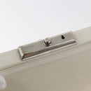 PRADA Hand Bag Leather White Silver Auth 178207-17
