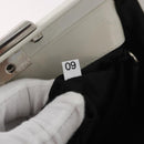 PRADA Hand Bag Leather White Silver Auth 178207-24