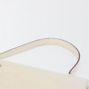 PRADA Hand Bag Leather White Silver Auth 178207-9